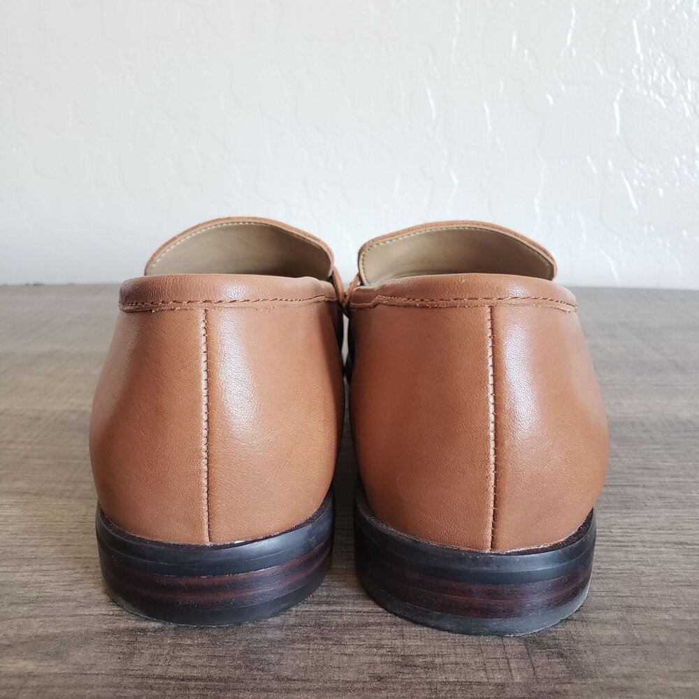 Talbots Leighton Kiltie Fringe Leather Slip-On Loafer Shoes Brown Size Women's 8 - Picture 4 of 12